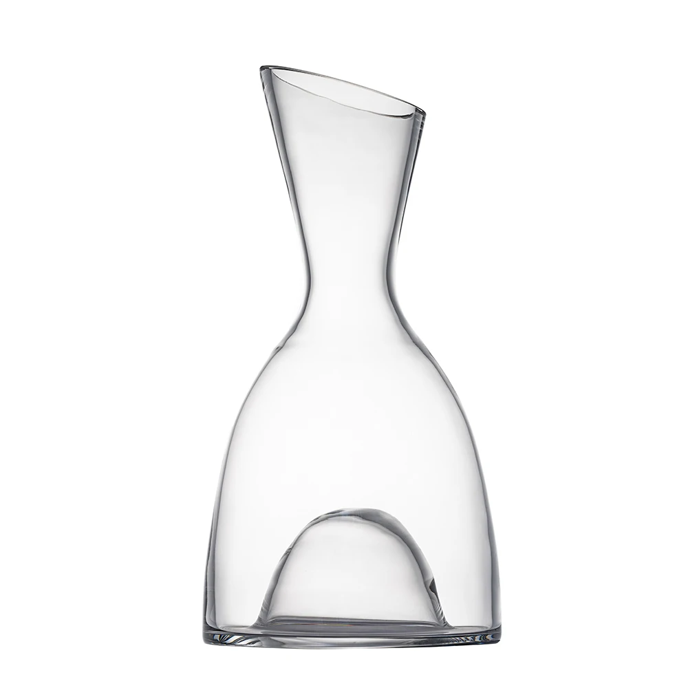 In 2022 the new simple design transparent crystal glass 1600ml bottom raised sober decanter