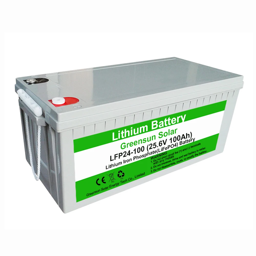 Deep cycle lifepo4 battery pack 24v 100ah lithium ion battery for energy storage