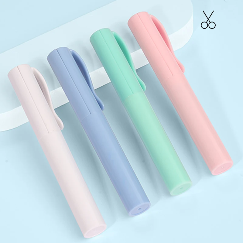 Оптовая продажа, портативные мини-ножницы в форме ручки, Запираемая рукоятка из нержавеющей стали, школьные, Офисные, школьные, художественные ножницы «сделай сам»