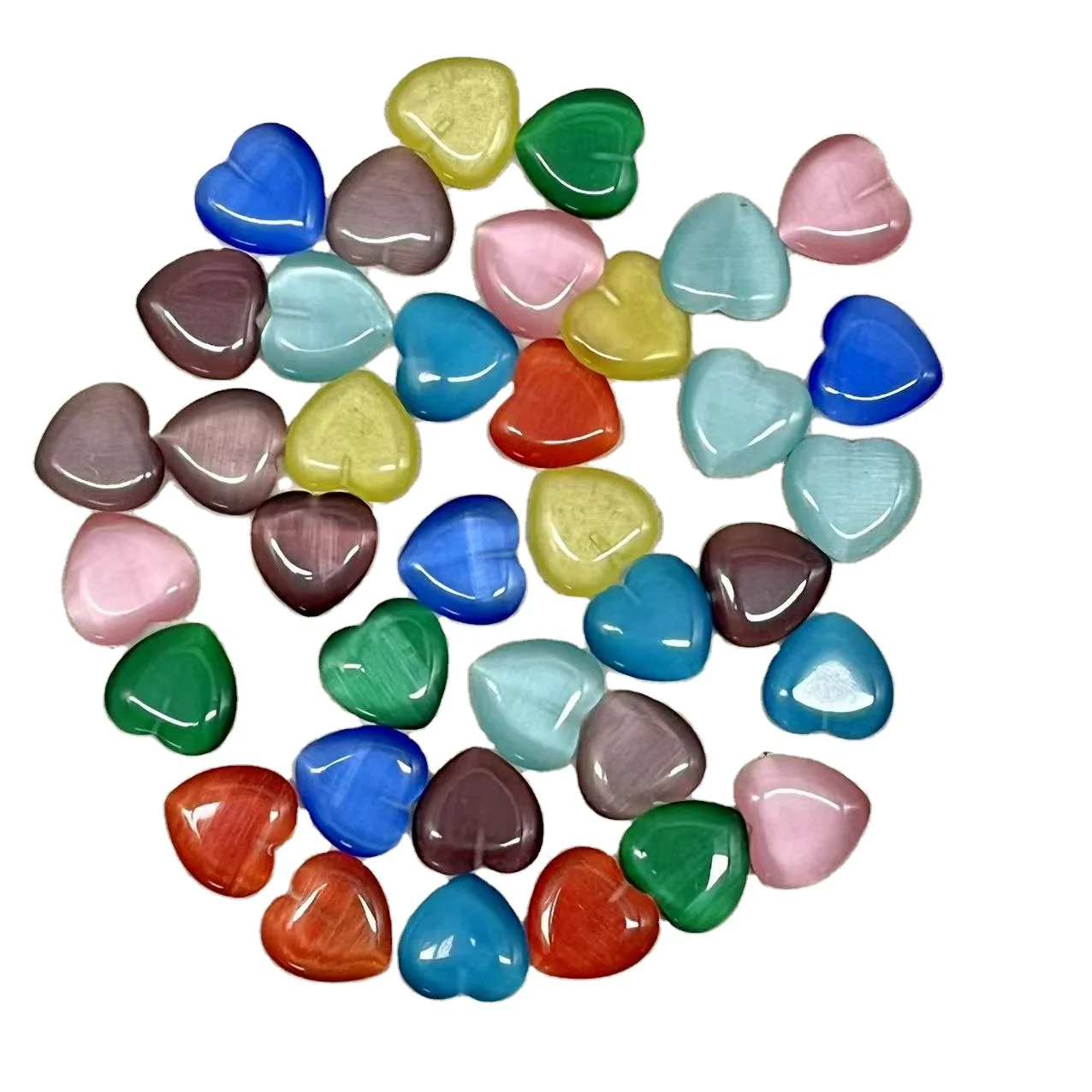 custom board game pieces hot sale heart stone and colorful stone game pieces