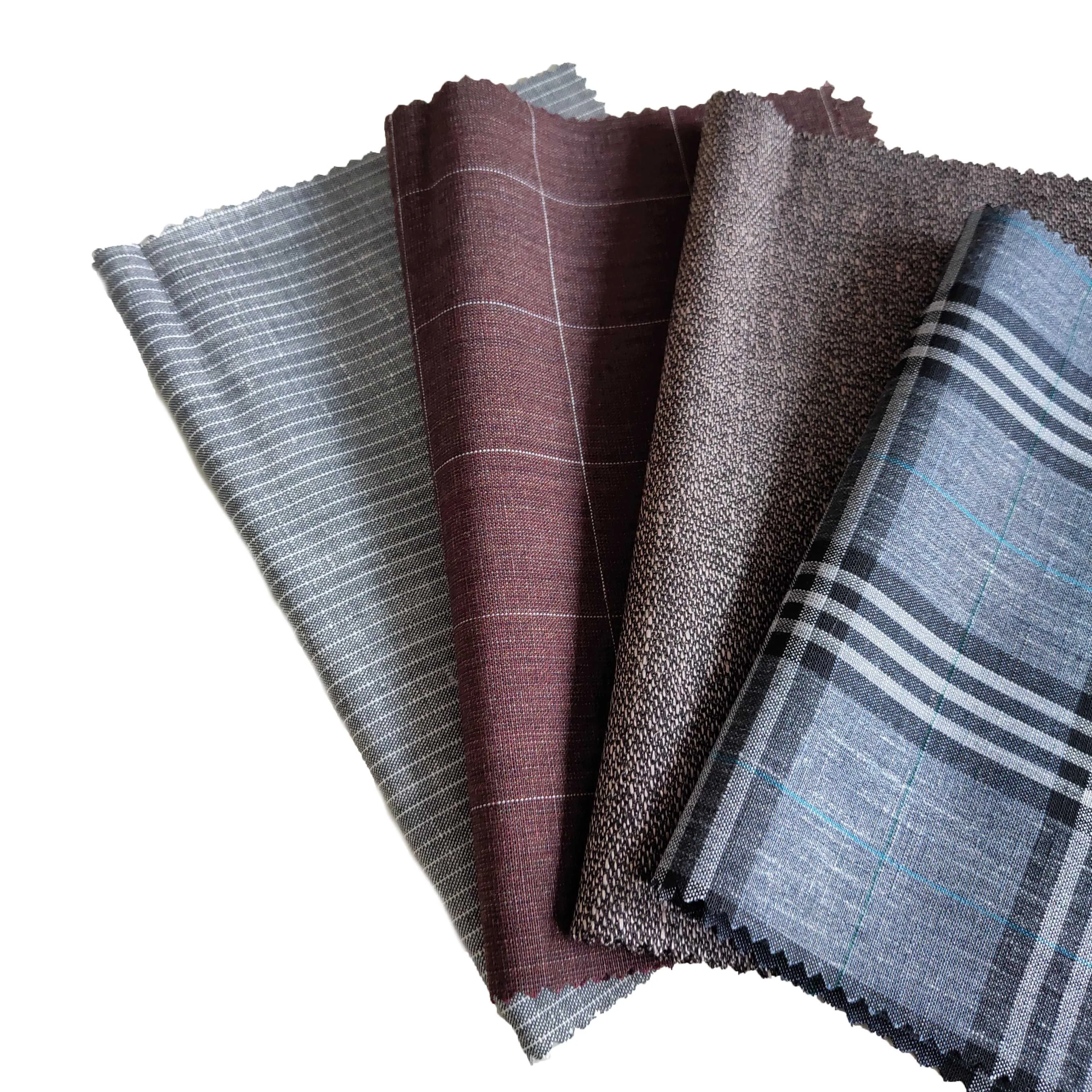 
New Development Breathable Tweed Linen Wool Blend Fabric To Make Blazer 