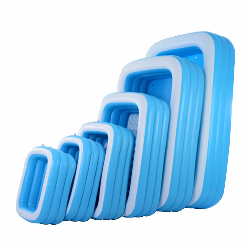 Cheap Price Thicken Family Paddling Pools Rectangular Pvc Inflatable Swimming Pool For Kids And Adults