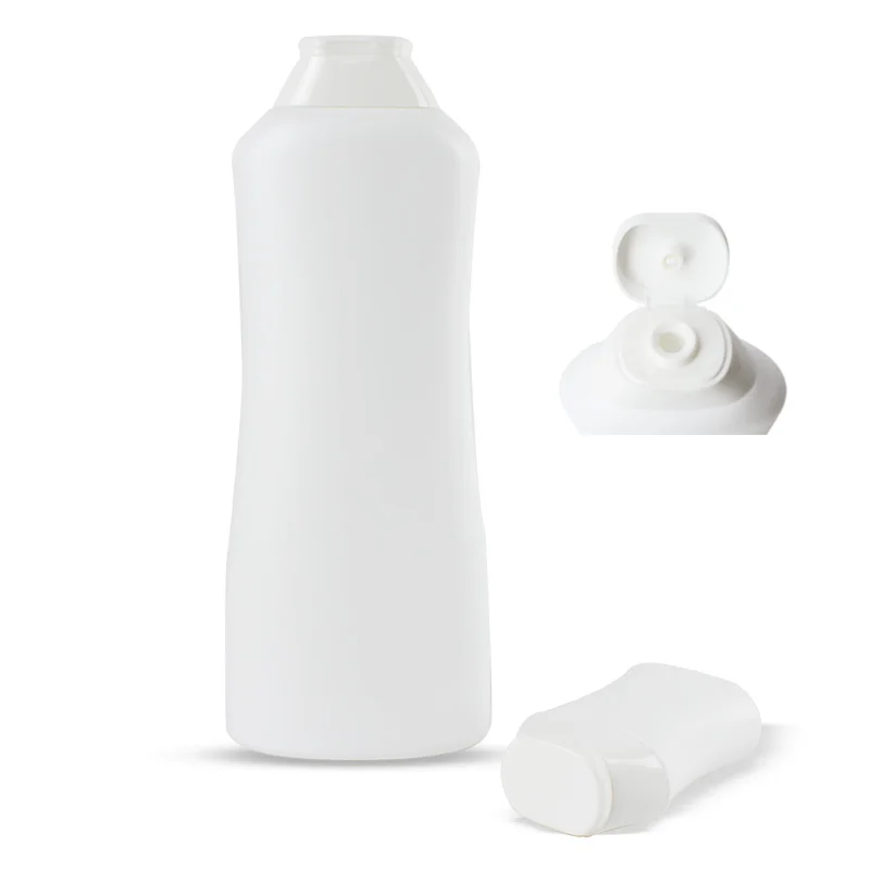 Custom Empty Square HDPE Flat  Tanning Oil Body Lotion Cream Bottle With Flip Cap