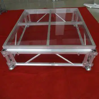 Outdoor Aluminium Clear Acrylic Glass Wedding Party Stage Portable DJ Concert Lighting Exhibition Event Stage Platform