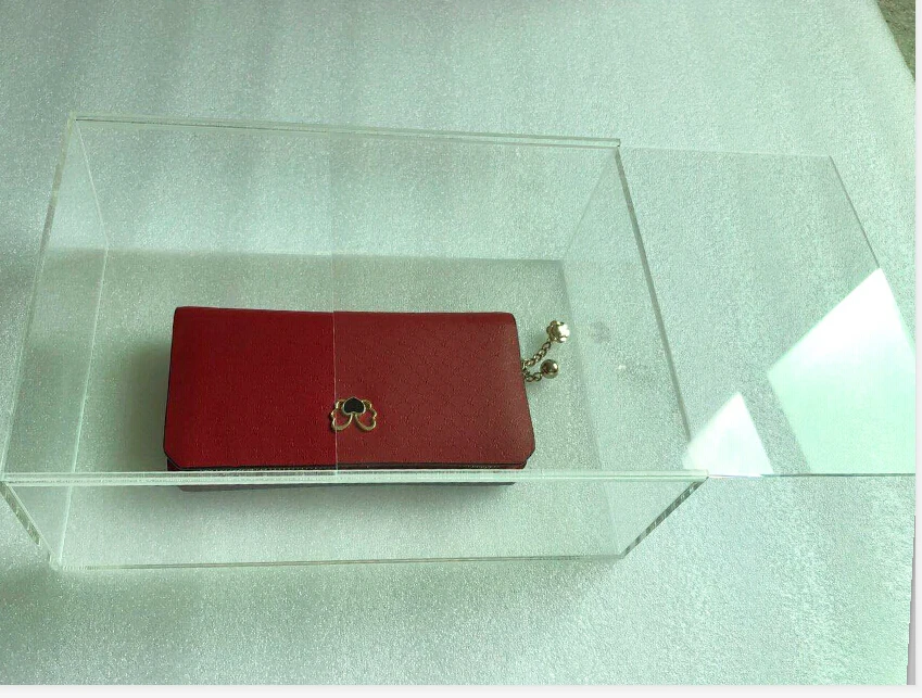 Customize Clear Acrylic Box With  Sliding Lid Storage Package Box