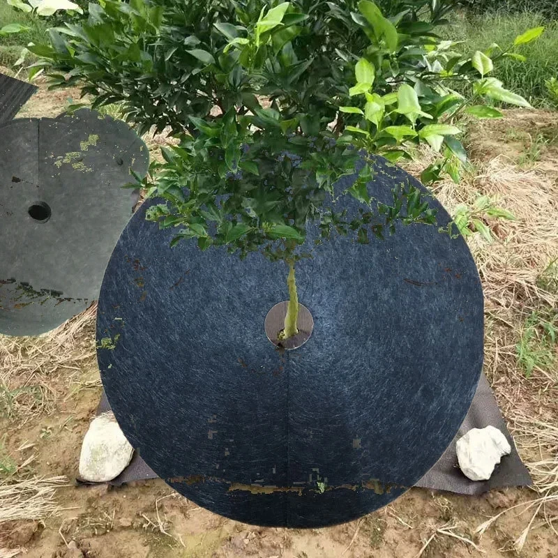 Round Tree Control Weed Mats Ecological Protection Preventing Weed Growth for Indoor Outdoor Gardens Weed Barrier
