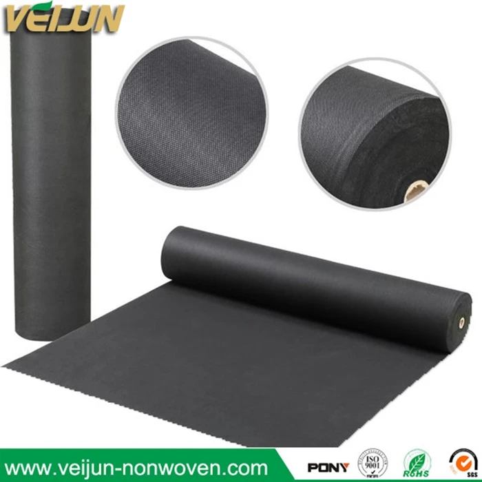 Biodegradable PP non-woven plant weed control mat in garden