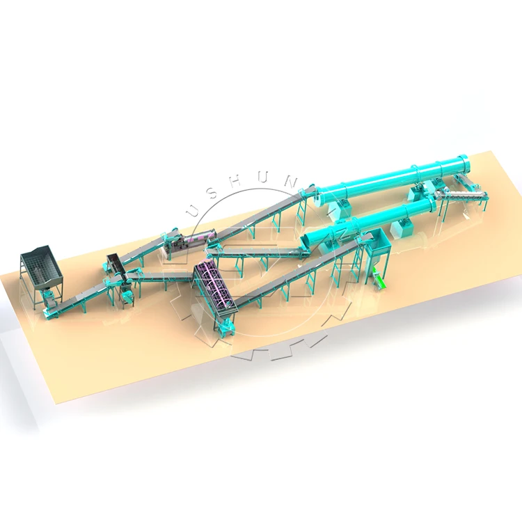 10 ton per hour organic fertilizer production line granule organic fertilizer production line