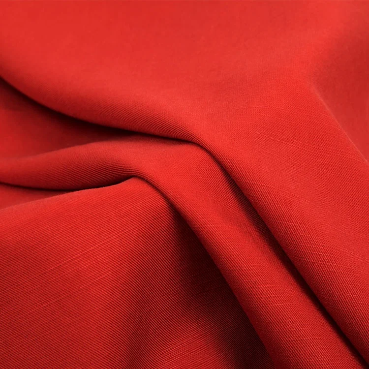 15061 # lyocell Смешанная льняная саржа Бамбуковая ткань тканая Женская ткань