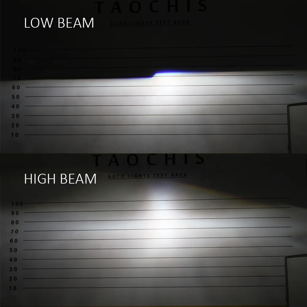 TAOCHIS Car 3.0 inch Head light Bi xenon Projector Lens Kit for Q5H7  With Shroud APP control angel devil eyes headlamp retrofit