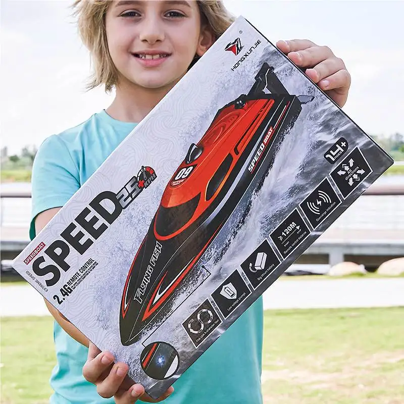 Factory 2.4 GHz Low Battery Alarm Fast Racing Electric Toys Gas Powered Remote Control Motor High Speed RC Jet Boat