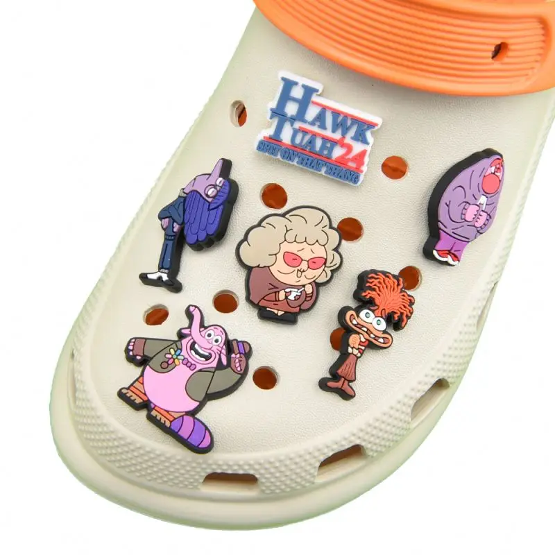 PVC shoes charms dog inside out stock design Hook clip Stickers lucky  charms Business Logo special   clog charm