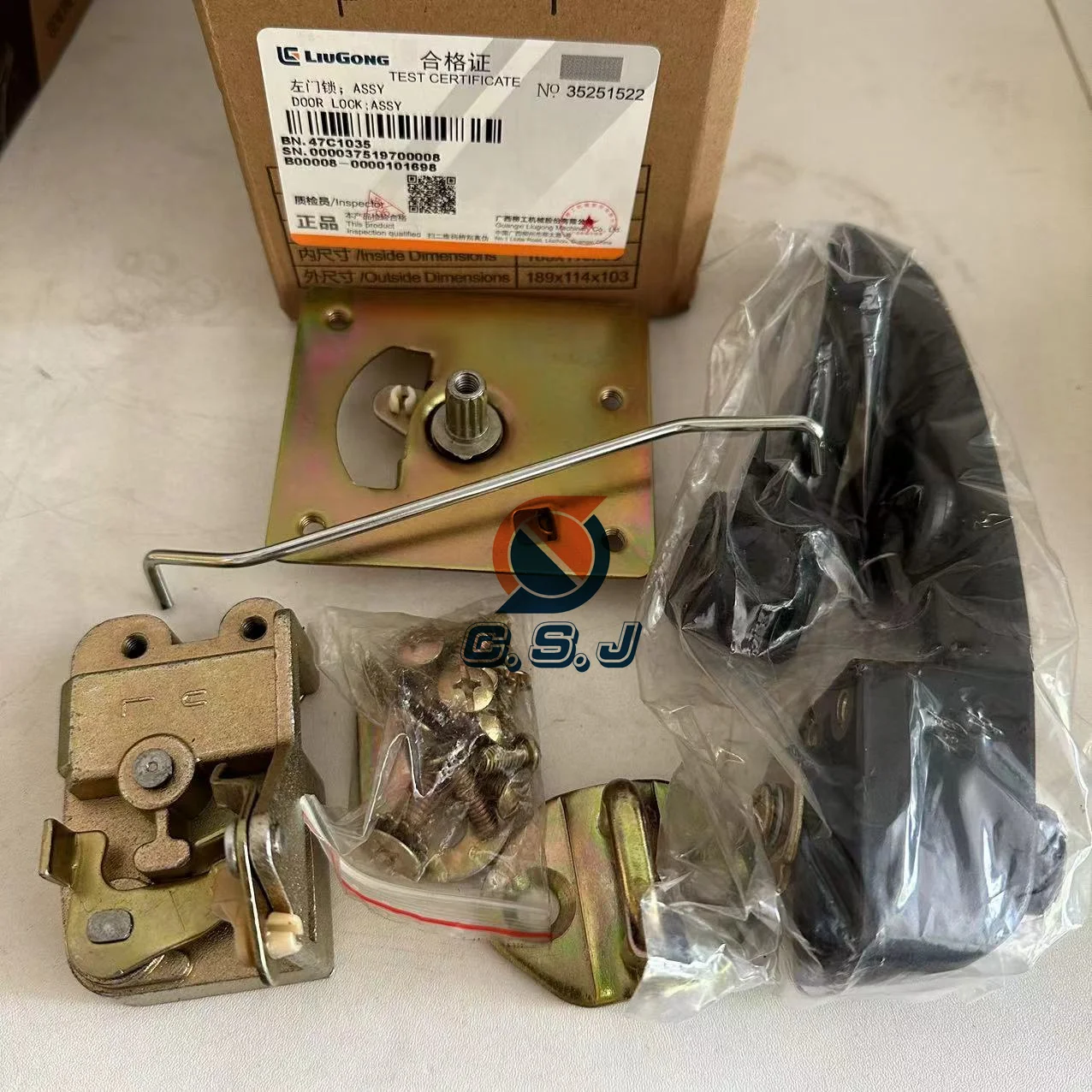 High quality constroction machine 47C1035 Left Door Lock 47C1035 Door Lock Assy For 862H 50CN/856 Liugong Wheel Loader