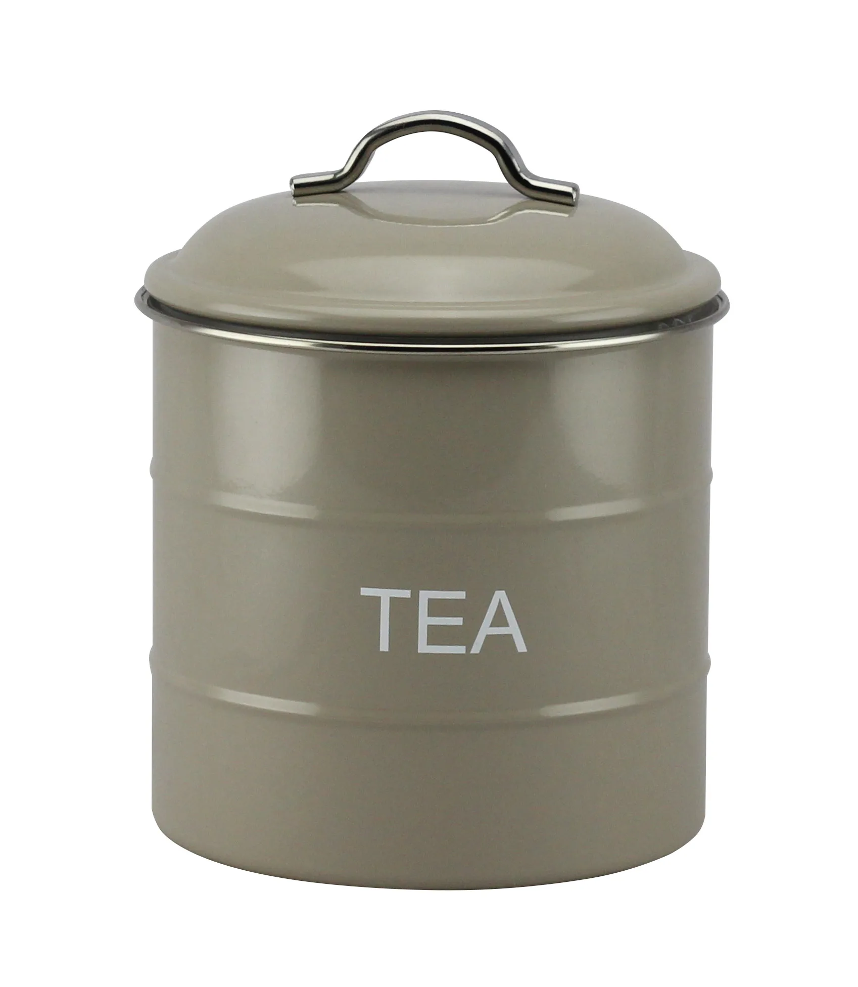 Современный металлический портативный коричневый круглый контейнер жестяной для хранения герметичный