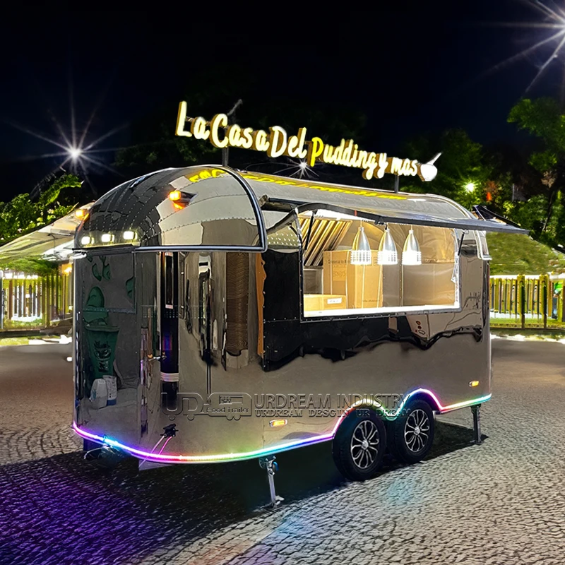 Купить Urdream Новый трейлер Airstream для быстрого питания Мобильный Фуд Грузовик уличный Кейтеринг тележка по низким ценам
