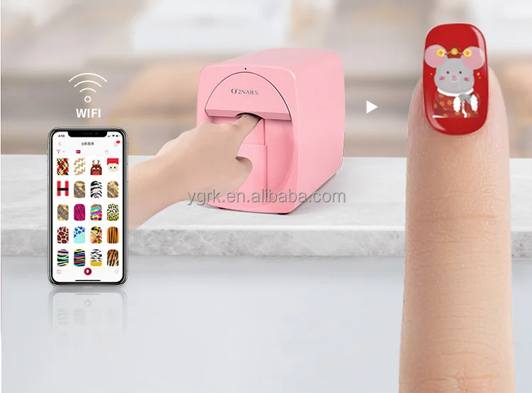 O2NAILS Smart Nail Printer M1 Nail Art Printing Machine With Metal Case for Home Usage and Nail Salon