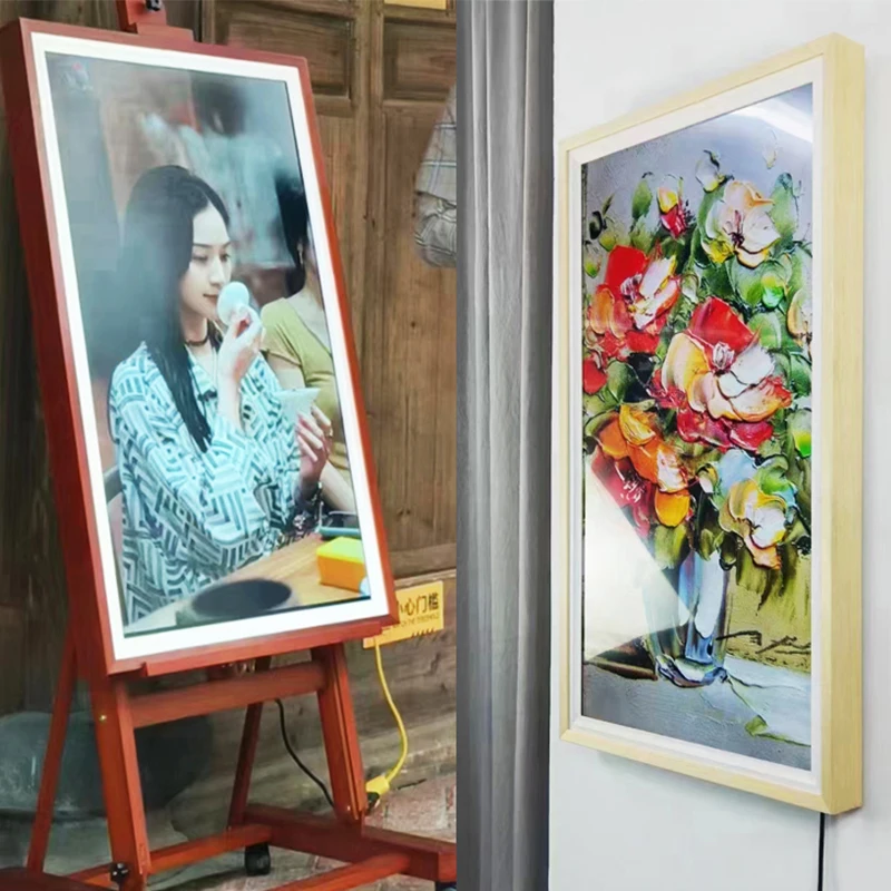 TEXIAN 21.5 22 32 43 55 Inch Cloud Photo Video NTF Display Portable Art Wifi Digital Picture Frame Advertising Screen