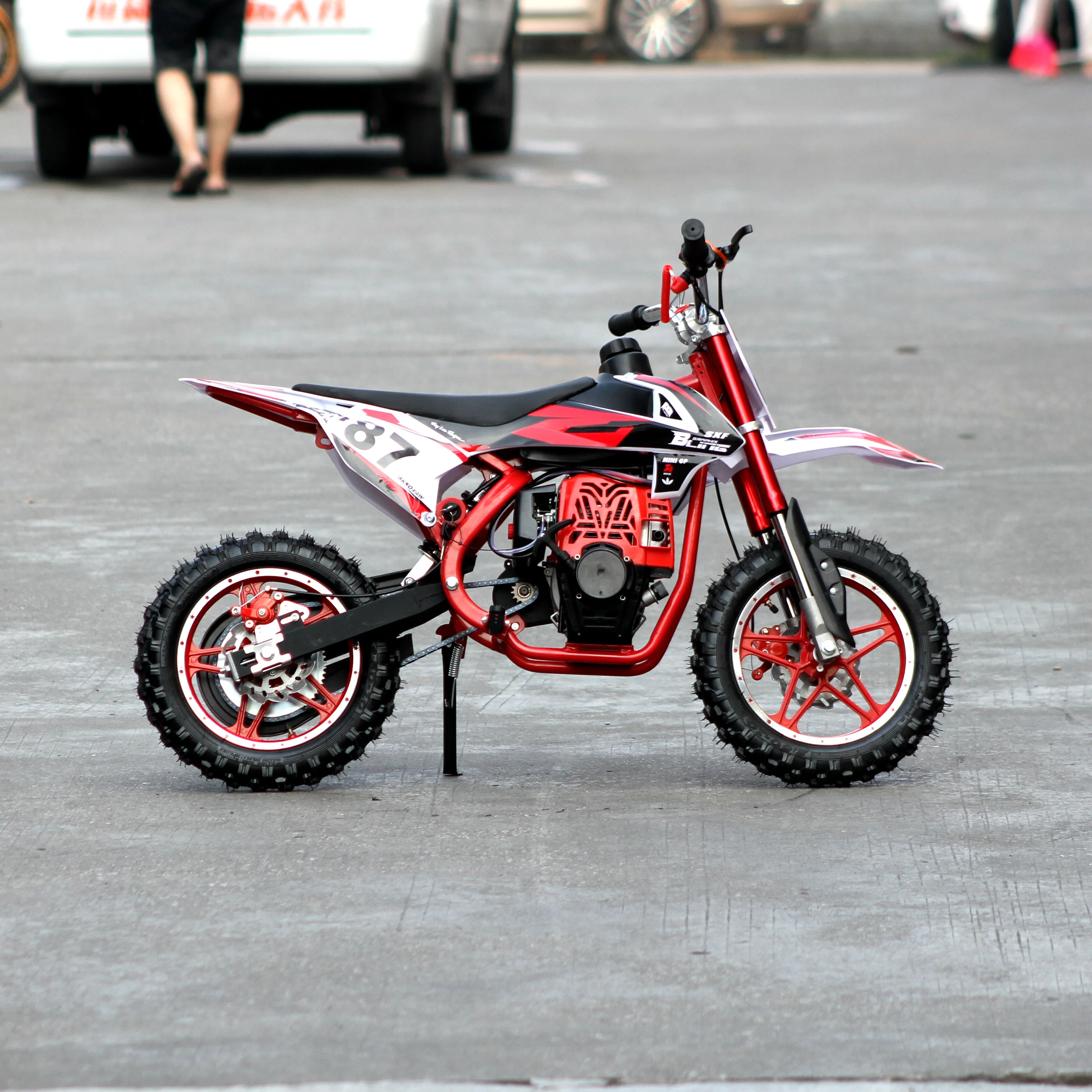 Modern design four-stroke hand pull start Gasoline-powered Kids Bike Mini Motorcycle Mini Dirt Bike 49cc