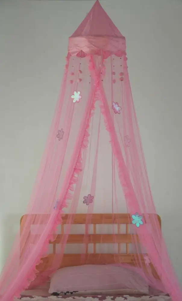 girls bed rose red color canopy mosquito net pinky princess baby bed mosquito net