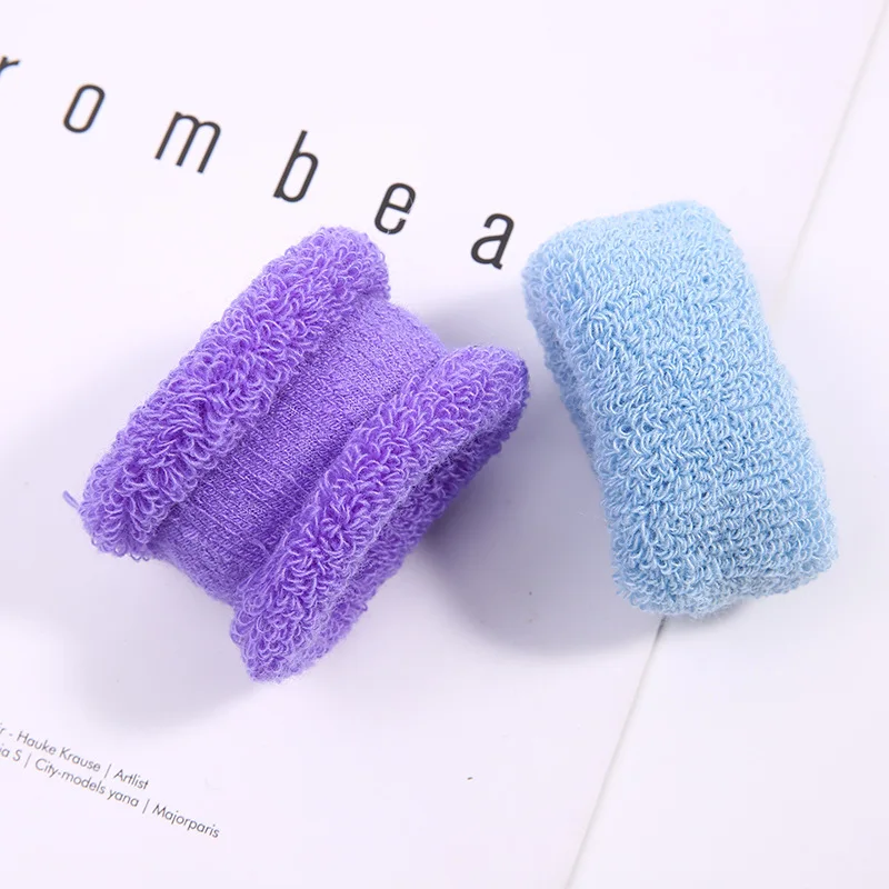 classic candy color high stretch large elastic girls disposable tie hair bands bulk  towel scrunchies Rubber Bands