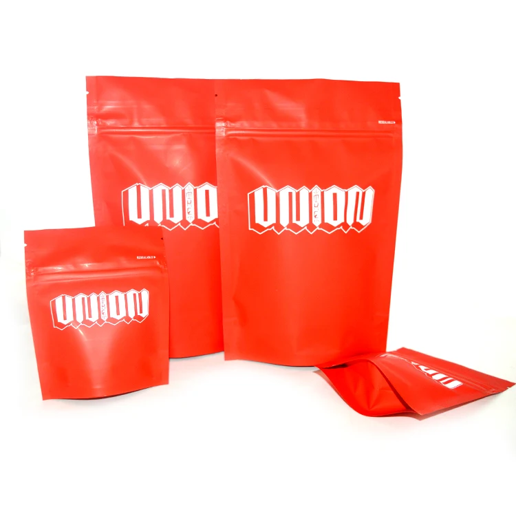 Custom Printed Child proof Stand Up Pouch Plastic Packaging 1g 3.5g 7g 14g 28g 1 Lb Small Smell Proof Mylar Bags With My Logo