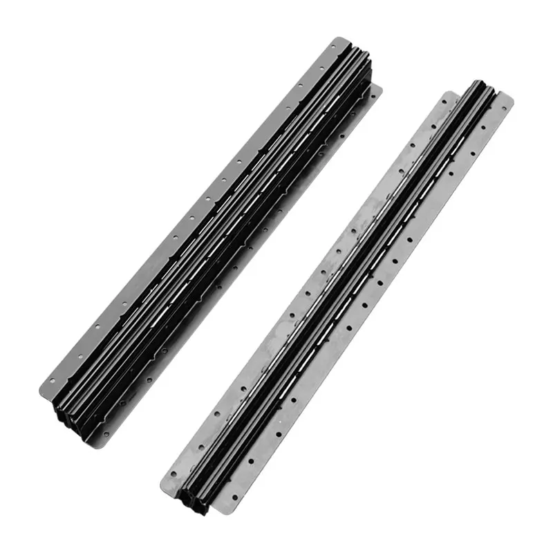 Furniture Hardware Stair Bottom Drawer Slide Telescopic  Channels Wardrobe Guide Rail Ball Bearing Full Extension Drawer Slide