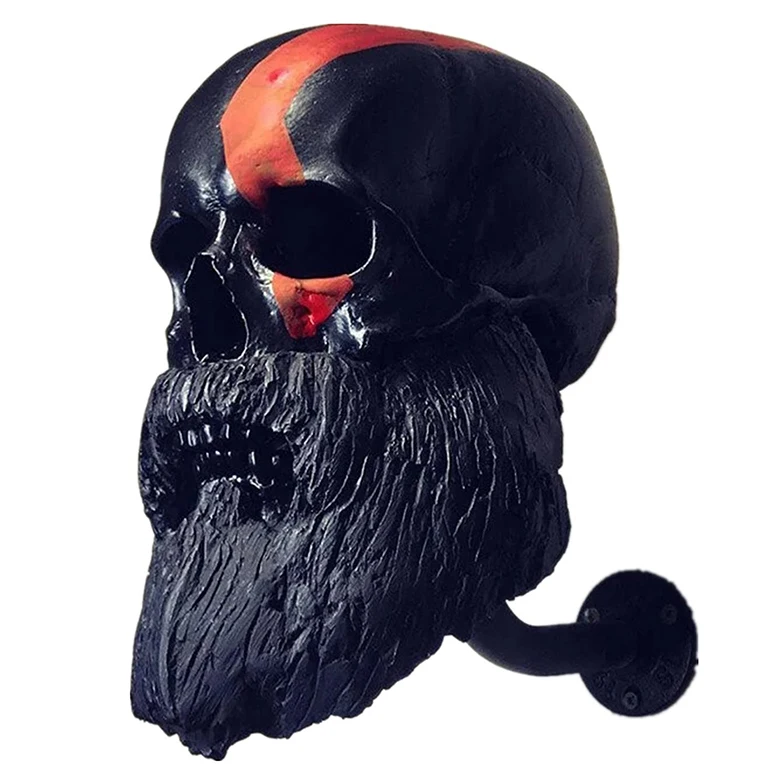 New creative resin skull motorcycle helmet holder motorcycle skull helmet holder