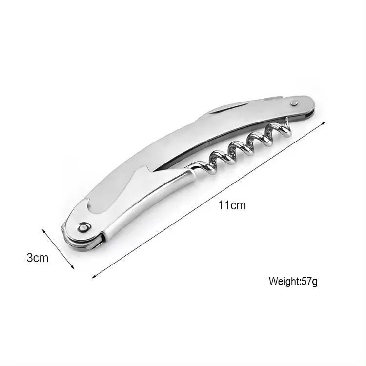 Professional Stainless Steel Handle Standing Wine Opener Corkscrew For Bartender