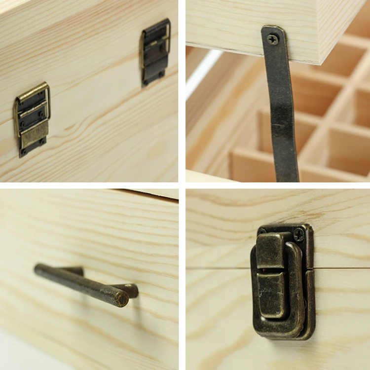 
Customizable Hot Selling Creative Handmade Wooden Essential Oil Storage Box With Partition 