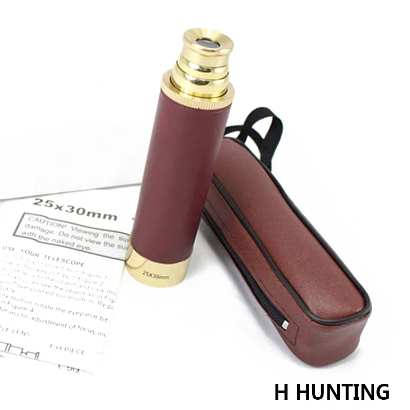 Охотничья оптика 25x30 HD монокулярный телескоп морская латунь Spyglass Морской Открытый