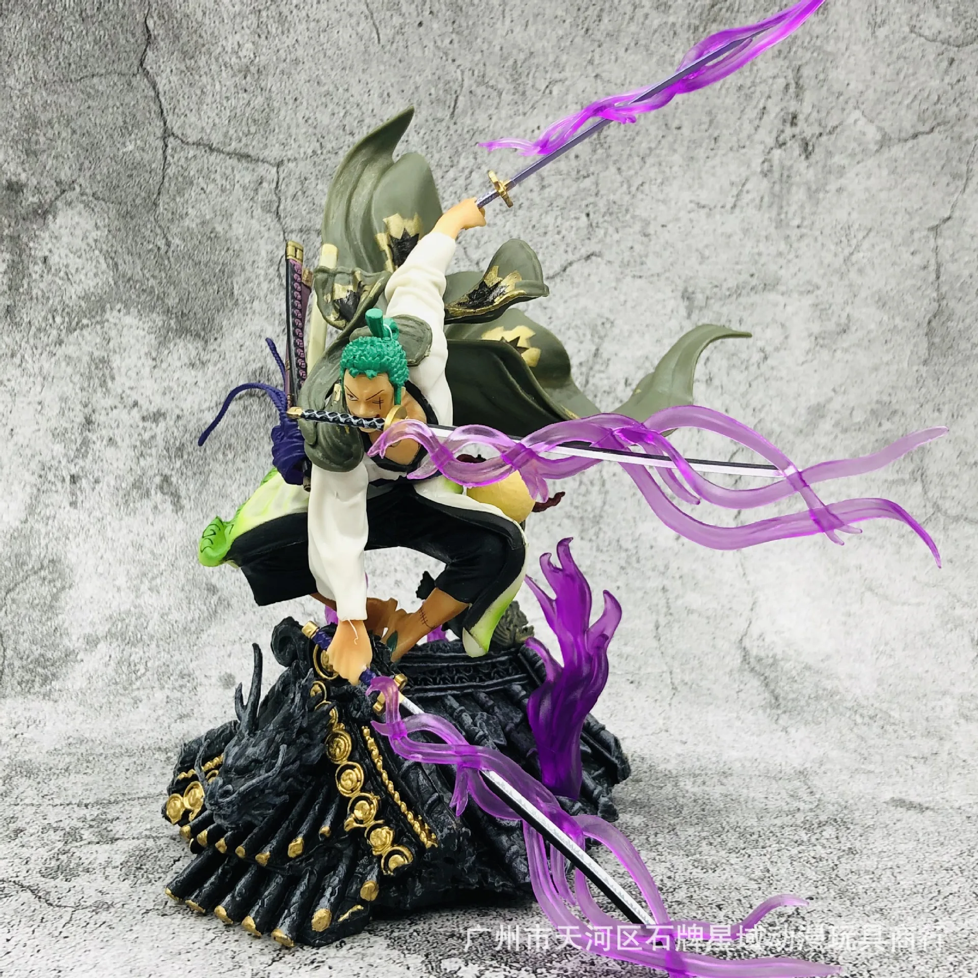 20cm One Piece Three-blade Anime Figure Roronoa Zoro PVC Action Figure Collection Model Toys