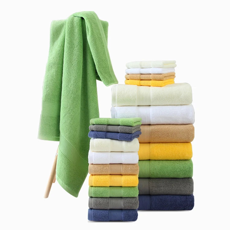 Luxury spot soft comfort star hotel home bathroom bath 100% cotton wool fabric bath towel set