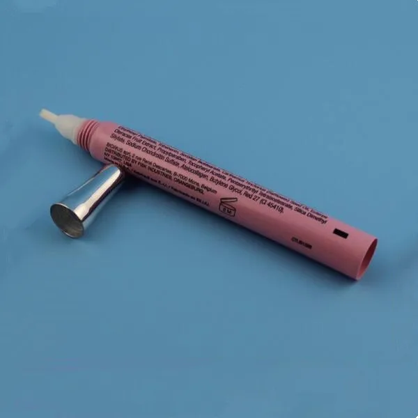 Round Thick Pink Rose Gold Lip Gloss Container Small Size Lip gloss Tubes Custom Logo Empty Lip Gloss Tube With Brush Tip