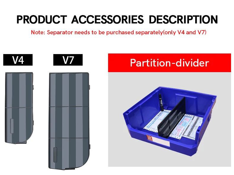 High quality Warehouse Storage PP Plastic Hanging shelves Bins/Boxes