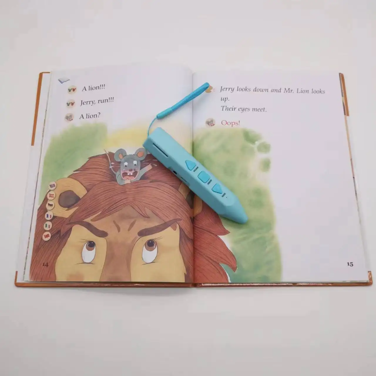 Factory supply early learning English smart pen for kids 6 books as 1 set story telling machine talking books pen