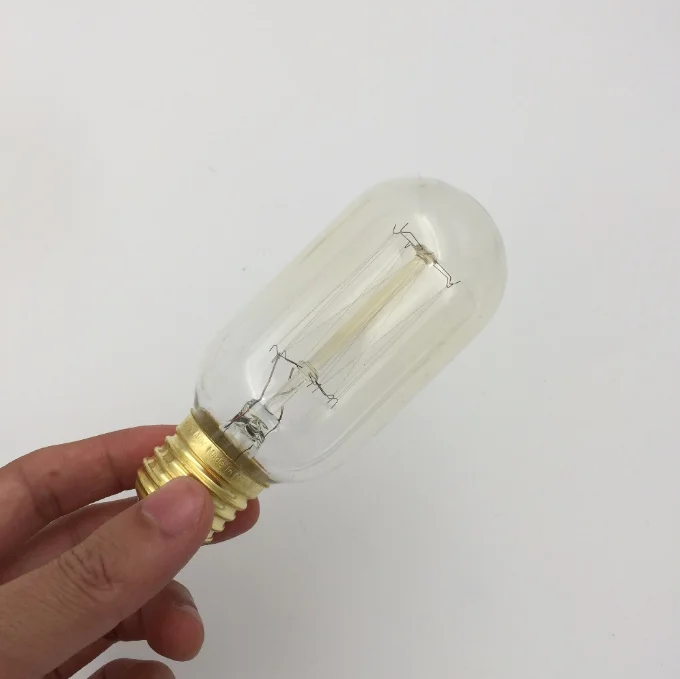 110V E26 Edison Light Bulbs T45 40w Vintage Antique Tungsten Filament Incandescent Bulb