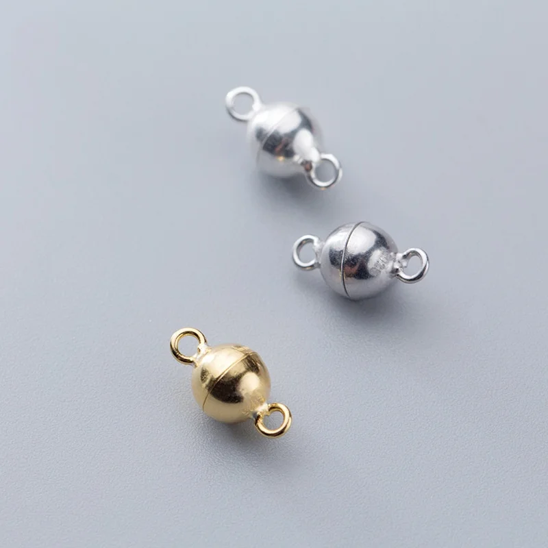 Wholesale S925 Sterling Silver Connector Magnetic Clasps for diy Jewelry Making