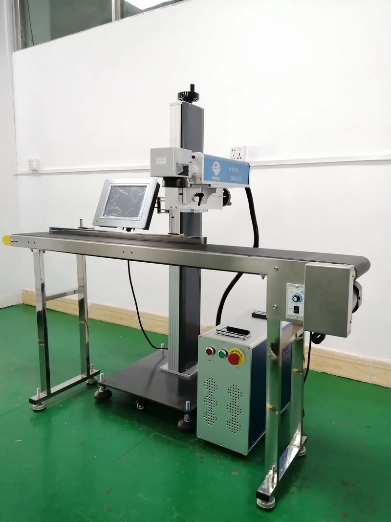 Raycus JPT Q-Switch 20W 30W 50W Laser Coding System Flying Online Marking Machine Flow Production Line Automatic Fiber Laser