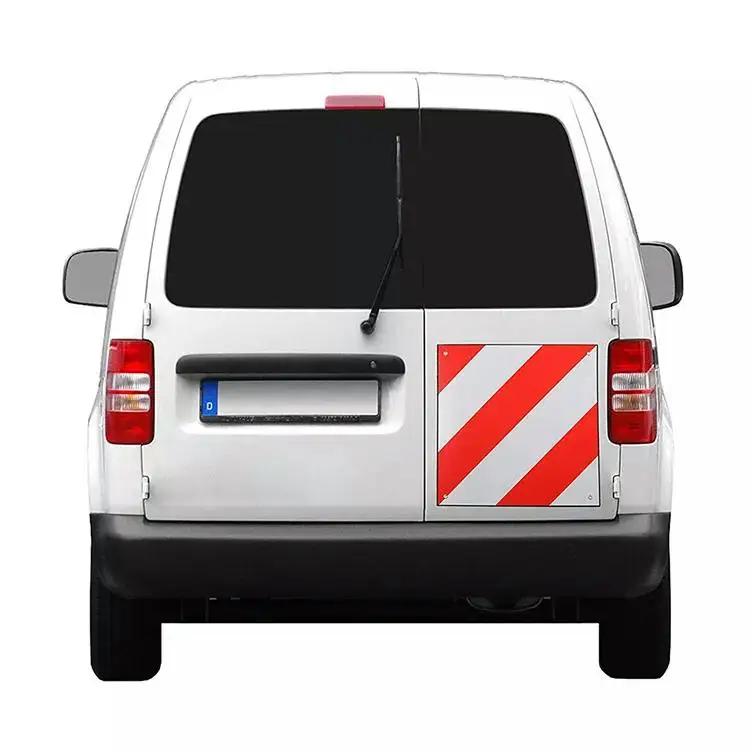 Dingfei Aluminium Warning Sign Spain Italy 2-in-1 Red/White 500 x 500 mm PVC Germany Reflective Rear Sign