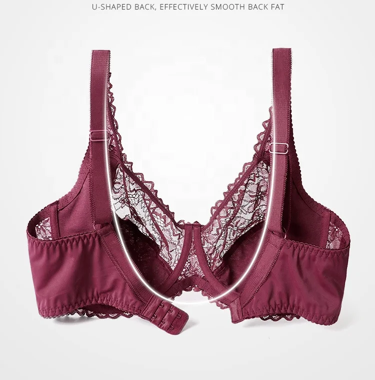 Wholesale plus size bar set women lingerie panties solid bra set E cup lace bra brief sets