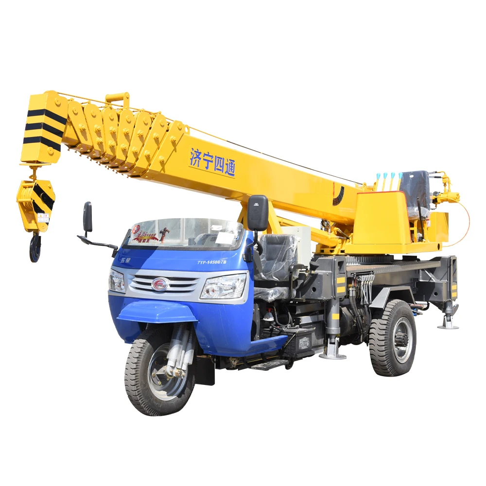 Farm-oriented Mobile truck with crane 3ton/4ton/5ton/7ton Mini Three wheeled Crane for sale