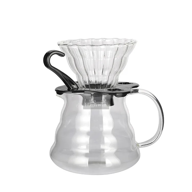 HIGHWIN Pour Over Coffee Dripper Coffee Brewing Filter Cup Glass Coffee Maker
