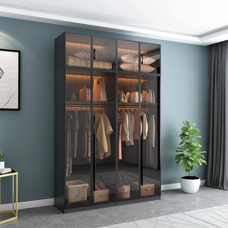Waterproof Modern Designer Wooden Room Design Clothes Wardrobe Bedroom Wardrobe