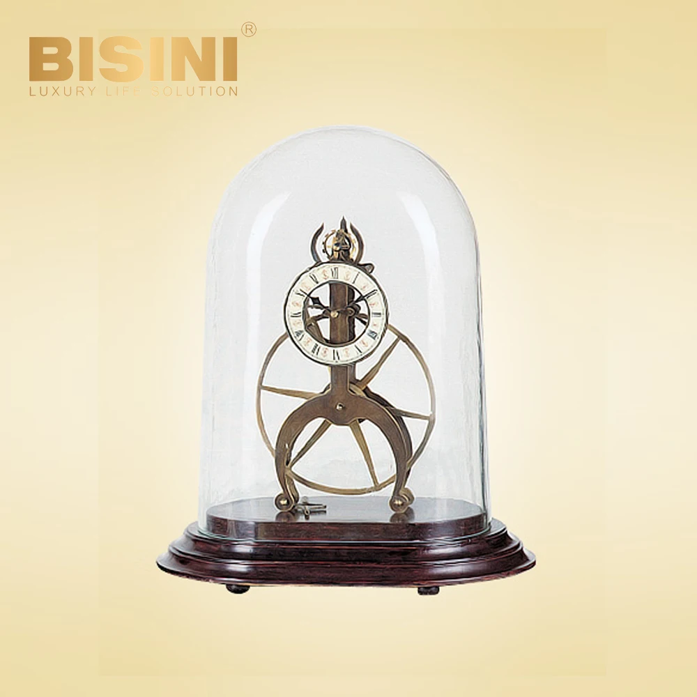 European style Classic Gossamer frame clock Skeleton Desk Clock Exquisite antique Mechanical gear clock
