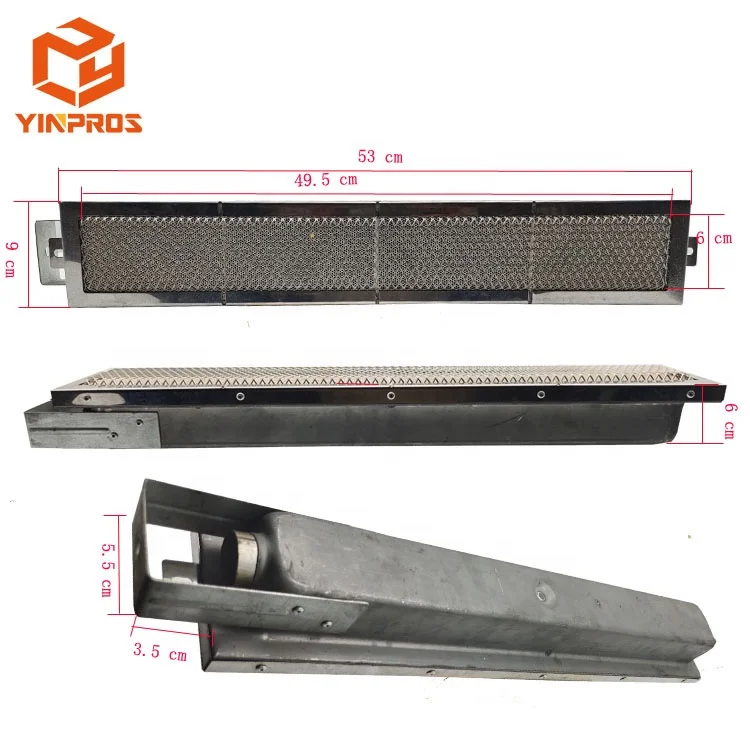 Powerful honeycomb ceramic plate infrared burner for gas grill stove customized size acceptable