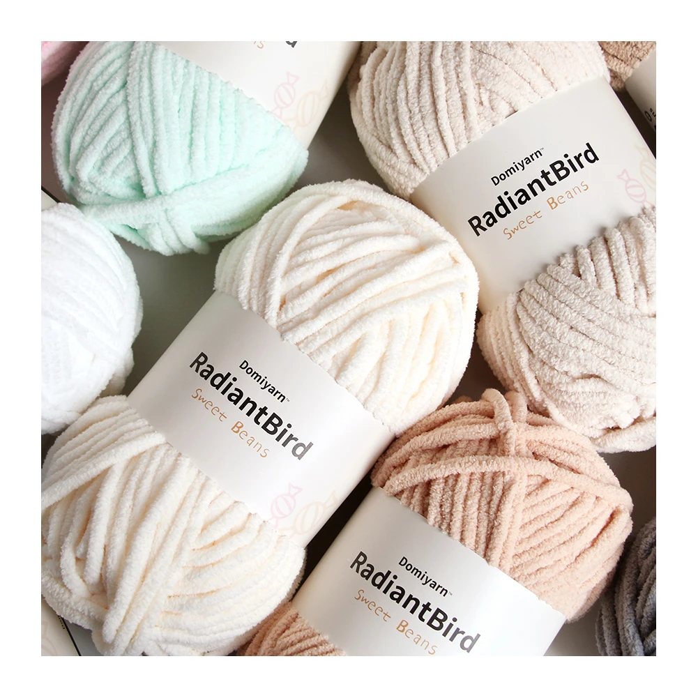 Factory Price Sweet Beans 100G/5Mm For Scarf Blanket Chunky Polyester Yarn