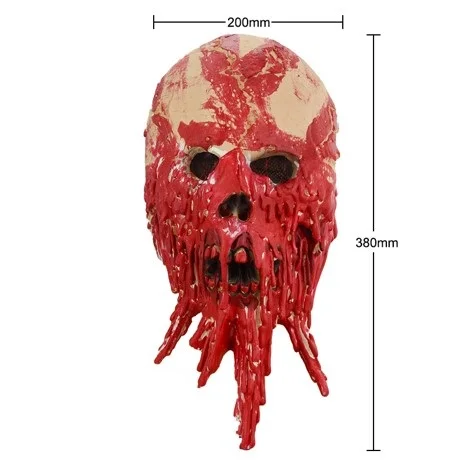 High Quality Bloody skeletons Full Head Latex Scary Monster Mask Creepy Demon Halloween Cosplay for Party Horror Feature