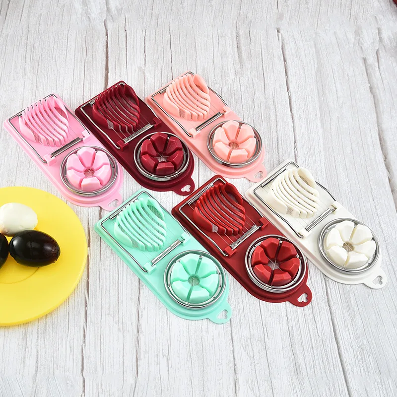 
2021 Wholesale new products multi function egg slicer home kitchen tool luncheon meat slicer creative kitchen egg cutter 