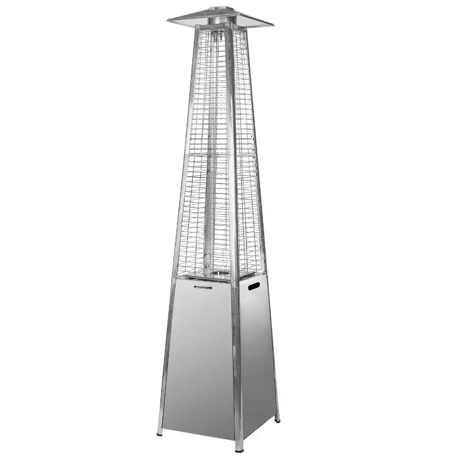 CE certificate outdoor patio heater real flame pyramid glass tube patio gas heater