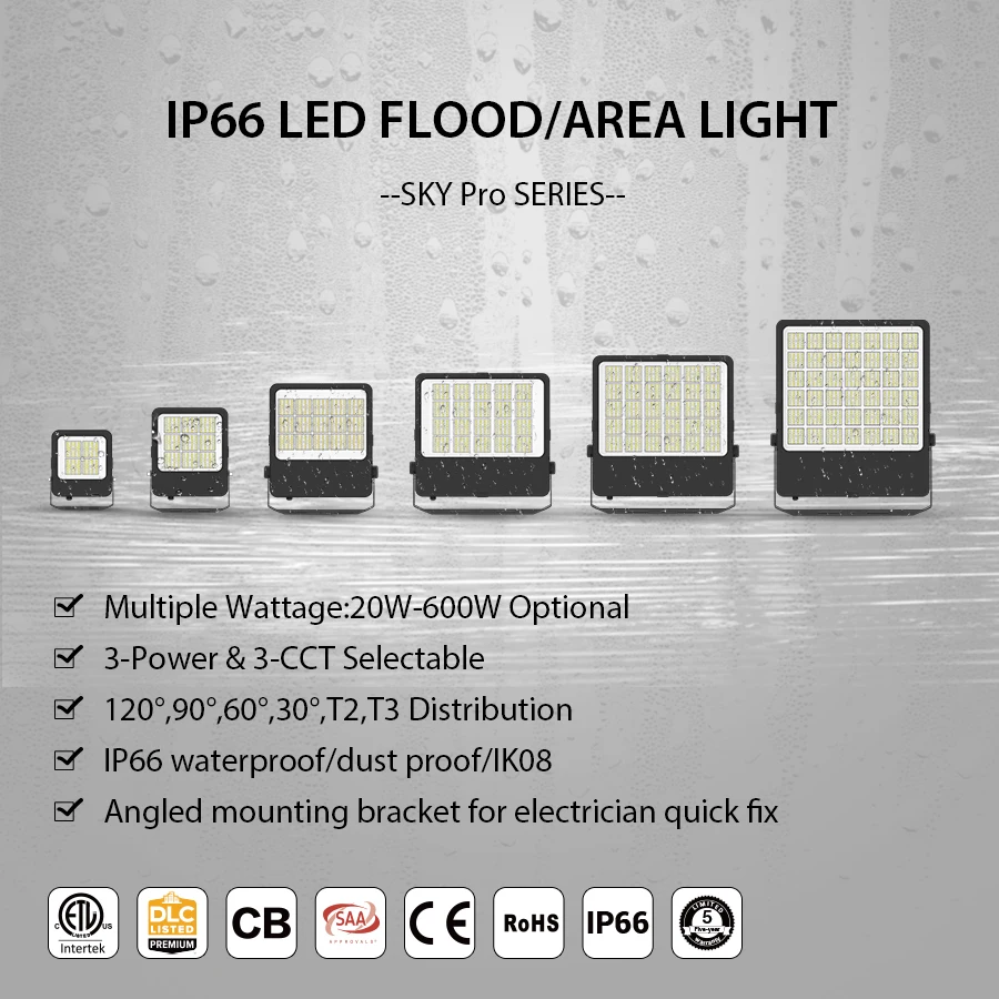Garden Outdoor High Lumen 20 30 50 100 150 200 250 300 400 Watt Led Flood Light